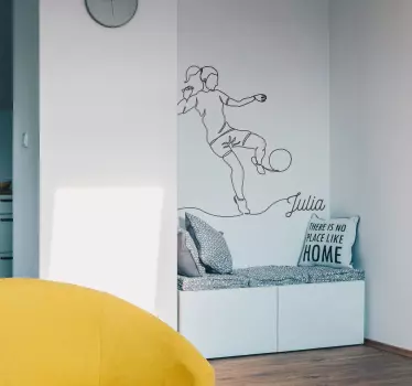 Minimalistisk fodboldspiller wallsticker - TenStickers