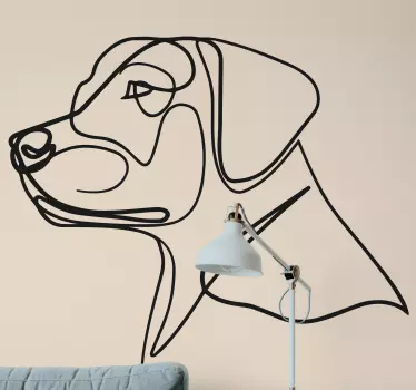 Minimalistisk labrador hund klistermærke - TenStickers