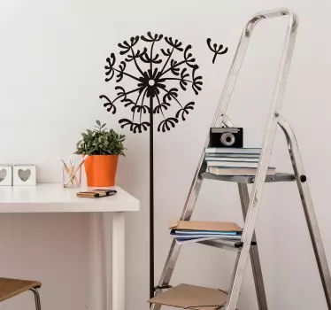 Minimalistisk mælkebøtte blomster vægoverføringsbillede - TenStickers