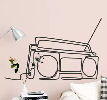 Minimalistisk radiomusikklistermærke - TenStickers