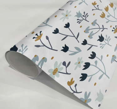 Minimalistiske blomster folie til møbler - TenStickers