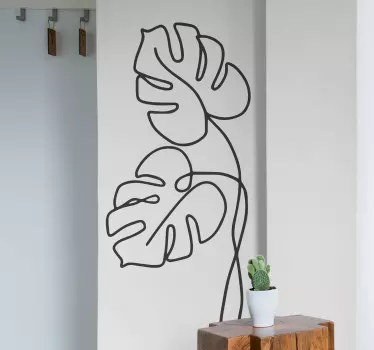 Minimalistiske monstera blade planteoverføringsbilleder - TenStickers