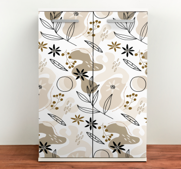 Moderne blomstermønster folie til møbler - TenStickers