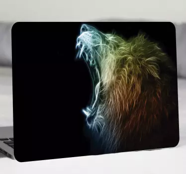 Moderne løve laptop hud - TenStickers