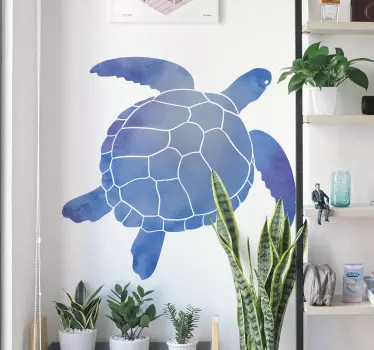 Moderne og farverig skildpadde dyr mærkat - TenStickers