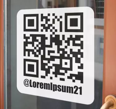 Monocolor instagram qr -kode tilpasset klistermærke - TenStickers