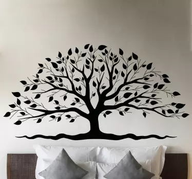 Monocolor tree of life design hovedgærde vægklistermærke - TenStickers