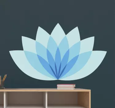 Monocolour lotus blomst vægoverføringsbillede - TenStickers