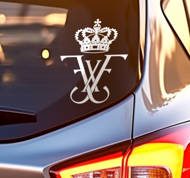 Monogram frederick x klistermærke til bil - TenStickers
