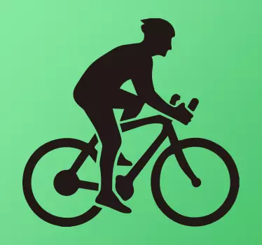 Monokrom cyklist vægklistermærke - TenStickers