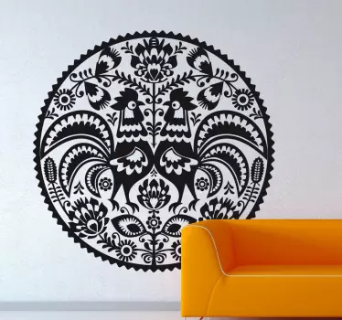 mønster høns sticker - TenStickers