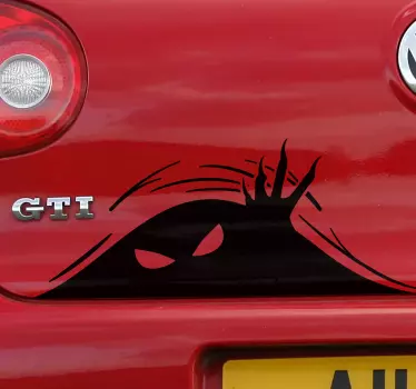 Klistermærke til bil med monster i bagagen - TenStickers