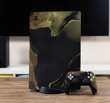Mørk og gylden stil playstation 5 klistermærke - TenStickers