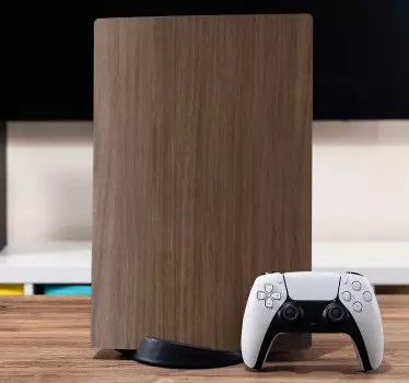 Mørkt træ tekstur ps5 cover - TenStickers