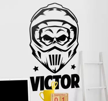 Motocross med navn motocross mærkat - TenStickers