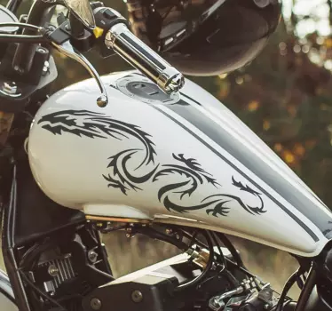 Motorcykel med drager vinyl klistermærker - TenStickers