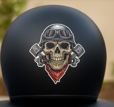 Motorcykelskeletdesign Klistermærker til motorcykel - TenStickers