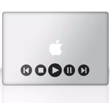 Multimedie laptop klistermærke - TenStickers