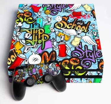 Musik elsker graffiti playstation 4 mærkat - TenStickers