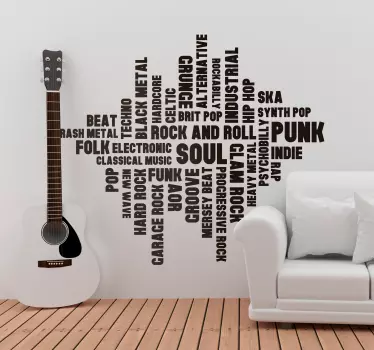 Musik stil hjem wall sticker - TenStickers