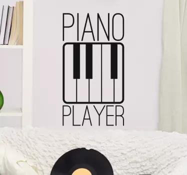 Musikalsk klistermærke klaverspiller - TenStickers