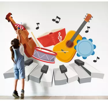 Musikalsk klistermærke til musikalske instrumenter - TenStickers