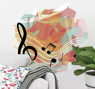 Musiker musikalsk klistermærke - TenStickers
