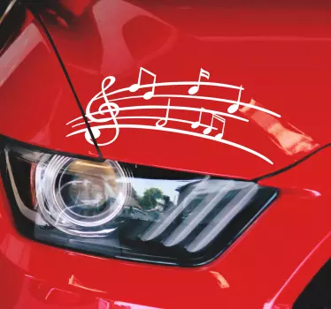 Musiknoter Klistermærke til bil - TenStickers