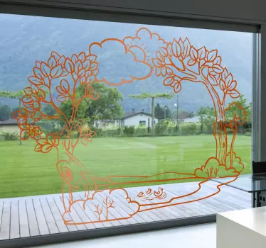 Naturlige udsigter scene dekal - TenStickers