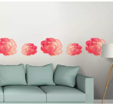 Nellike mønster blomst væg indretning - TenStickers