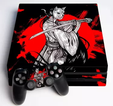 Ninja pige playstation 4 mærkat - TenStickers