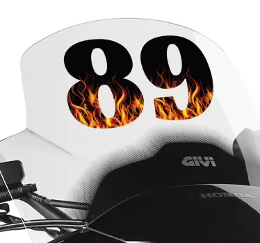 Numre til Klistermærker til motorcykel - TenStickers