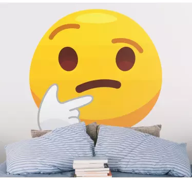 Nysgerrig emoji design tapet klistermærker - TenStickers