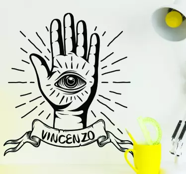 øje-med-navn emoji vægoverføringsbillede - TenStickers