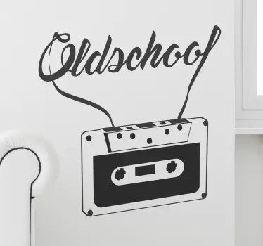 Old school kassettevægklistermærke - TenStickers