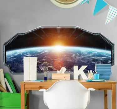 Optisk effekt plads syn visuelle effekter vægoverføringsbillede - TenStickers