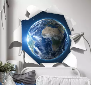 Optisk effekt af jorden wallsticker - TenStickers