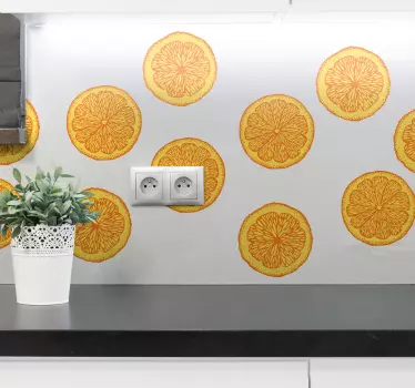 Orange appelsiner ark klistermærke - TenStickers