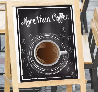 Ovenfra kop kaffe service mærkat - TenStickers