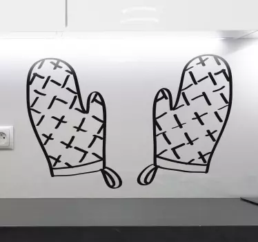 Ovnhandsker køkkenklistermærke - TenStickers