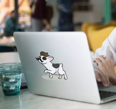 Parisisk bulldog bærbar hud - TenStickers