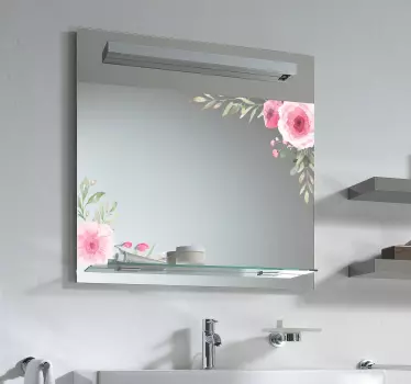 Pastel blomster hjemmemur klistermærke - TenStickers