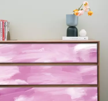 Pastel lilla oliemaleri mærkater til møbler - TenStickers