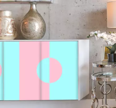 Pastelgeometriske mønstre folie til møbler - TenStickers