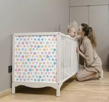 Pastelt barnligt mønster møbeldekor - TenStickers