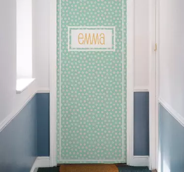 Personaliserbar daisy mønster glasdørklistermærke - TenStickers