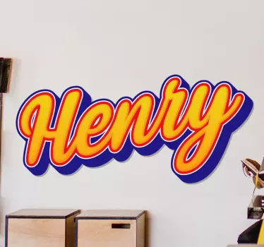 Personaliseret vintage graffiti script bymærkat - TenStickers