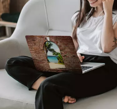 Personlig 3d bue stickers laptop - TenStickers