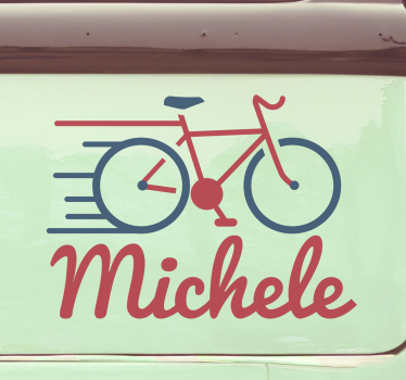 Personlig cykel bil mærkat - TenStickers