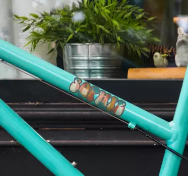 Farverig med navn klistermærke til cykel - TenStickers